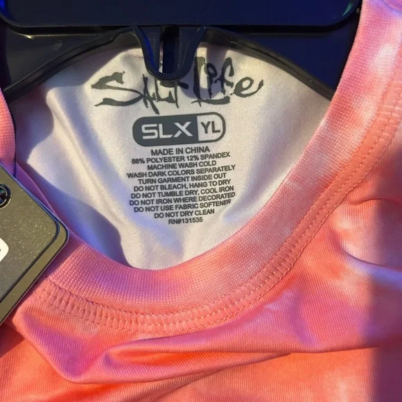 Salt Life UV Vapor Tie Dye Long Sleeve Rash Guard Sun Shirt SLX/YL Large NWT - Picture 9 of 10